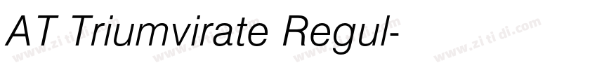 AT Triumvirate Regul字体转换